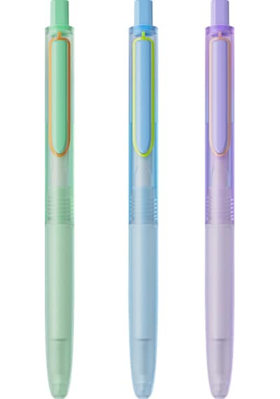 Wrıtech W-0184 Space Up Mor Gövde Silinebilir Mavi Jel Kalem - 12'li Kutu Ahşap