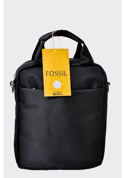 Fossil Siyah Erkek El/Çapraz Siyah Omuz Çantası Siyah