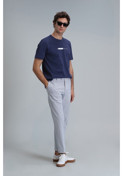Lufian Frank Smart Erkek Chino Pantolon Slim Fit Saks Saks 111190316100240 Saks