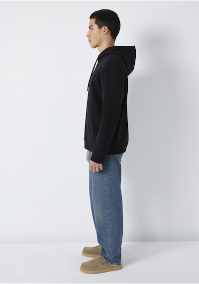 Mavi - Mavi Baskılı Kapüşonlu Siyah Sweatshirt 0s10549-900 Siyah