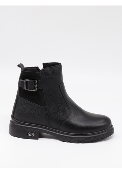 Nesilshoes Nesil Shoes Marr 860 Hakiki Deri İçi Kürklü Kadın Bot Siyah