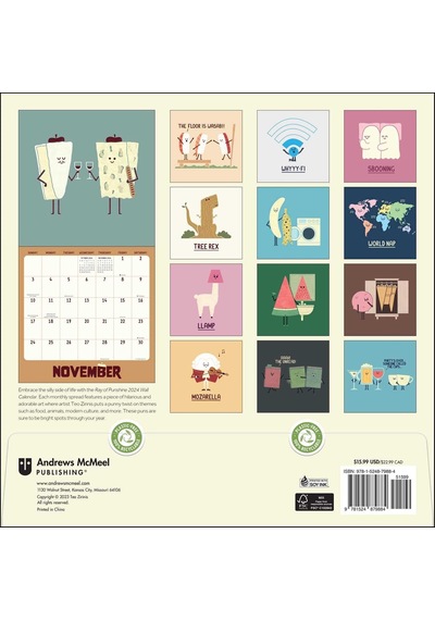 A Handsoffmydinosaur 2024 Punny Wall Calendar: Ray Of Punshine