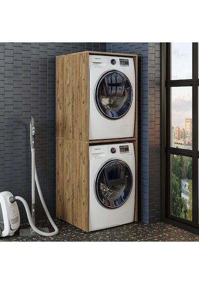 Roomart Banyo Çamaşır ve Kurutma Makinesi Dolabı Atlantik Atlantik Çam