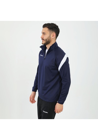 Lacivert - Beyaz Tryon Erkek Futbol Antrenman Sweatshirt Evo Pro 001