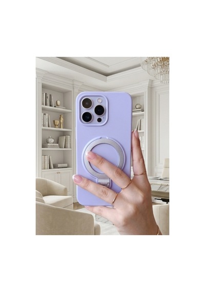 Oppo A6 Pro İle Uyumlu 360 Derece Dönebilen Kalın Metal Magsafe Halka Stantlı İçi Kadife Korumalı Ultra Lüx Premium Silikon Kılıf LİLA Oppo A6 Pro İle Uyumlu 360 Derece Dönebilen Kalın Metal Magsafe Halka Stantlı İçi Kadife Korumalı Ultra Lüx Premium Silikon Kılıf LİLA