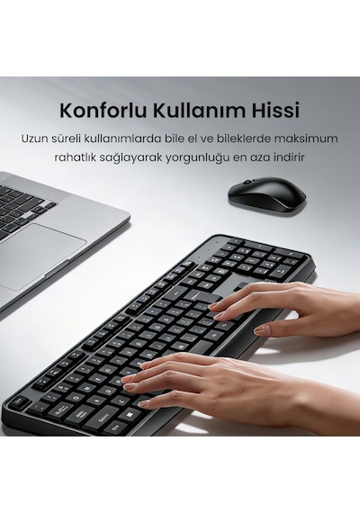 Veggieg Mk700 2.4ghz Kablosuz Multimedia Türkçe Q Klavye Mouse Seti Optik