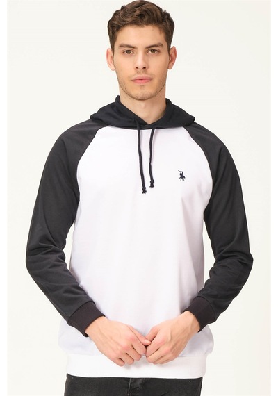 V4005 Dewberry Erkek Sweatshırt-beyaz-lacivert Beyaz-lacivert