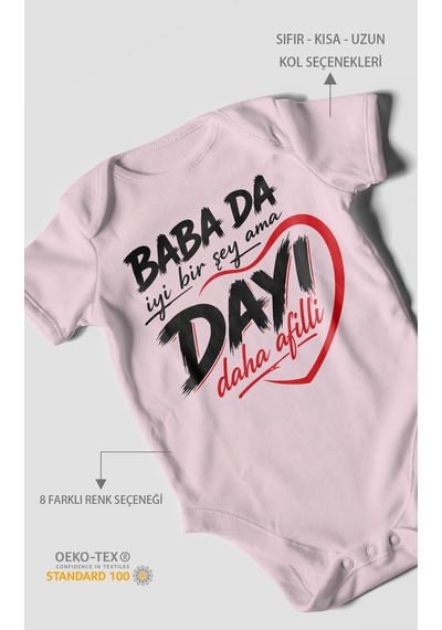Morivokids Babaya Özel Kısa Kollu Bebek Body %100 Pamuk Zbn185-kk Bebe Pembe