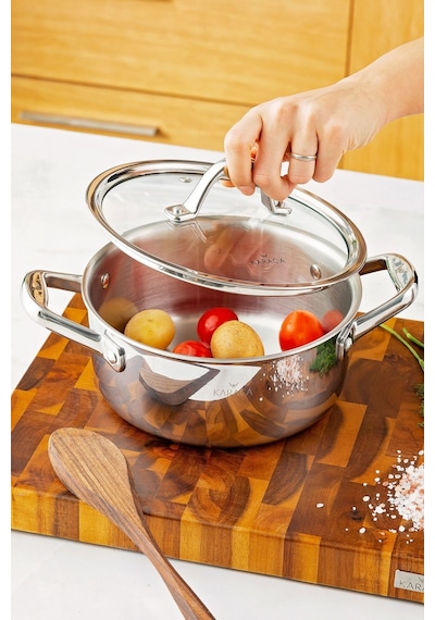 Karaca  Powersteel 3Ply 316+ İndüksiyon Tabanlı Çelik Petekli Tencere 20 Cm