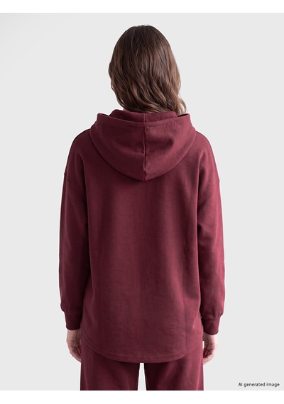 Lcw Modest Mürdüm Soft Touch Kadın Fermuarlı Sweatshirt