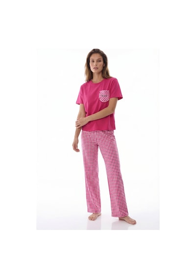 Penti Fuşya Cozy Heart Pamuklu Pantolon Pijama Takımı Carmıne