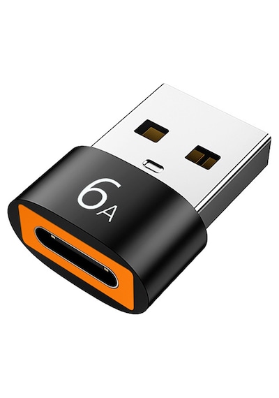 6a Tip C - Usb 3.0 Otg Adaptör Usb C Dişi - Usb Erkek Dönüştürücü, Siyah Çevirici