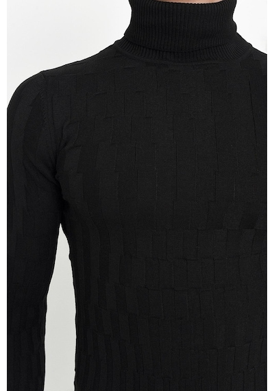 Efor Tr 819 Slim Fit Siyah O Yaka Triko Siyah