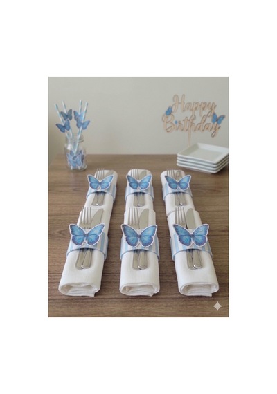 Blue Girl Temalı Konsept Parti Ve Pasta Süsleri Seti. Mavi 18 Yaş