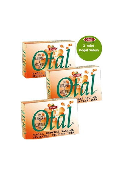 Otacı Otal Çam Katranlı ve Kükürtlü Sabun 3 x 80 G
