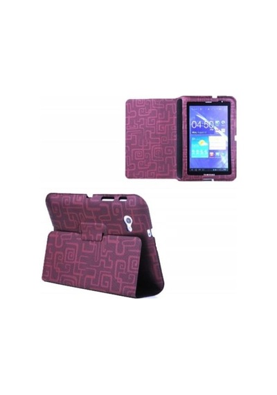 Galaxy Tab 7 P6200 İle Uyumlu Standlı Kılıf Kırmızı Renk Kılıf