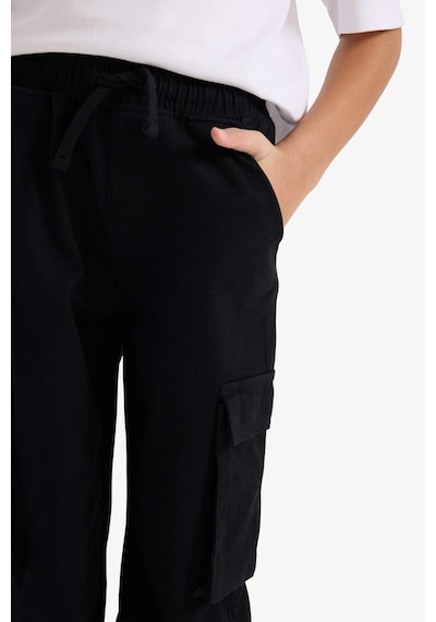 Defacto Kargo Gabardin Pantolon Erkek Çocuk G8013a826spbk81 Siyah-bk81