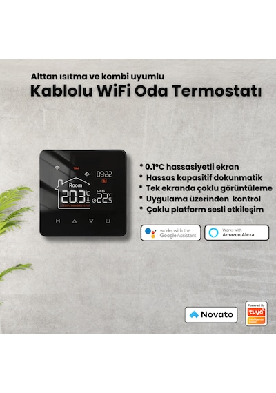 Wifi Kablolu Akıllı Oda Termostatı Tuya - Smart Life Uyumlu