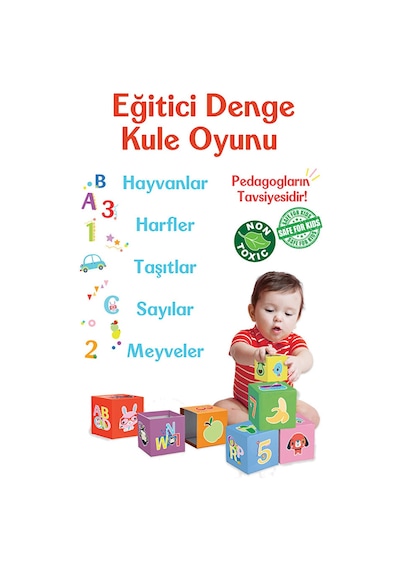 Fisher Price Eğitici Denge Kulesi 4 Adet