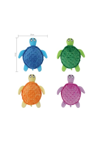 2 Adet Hışırtılı Peluş Kaplumbağa Oyuncak Kabartmalı