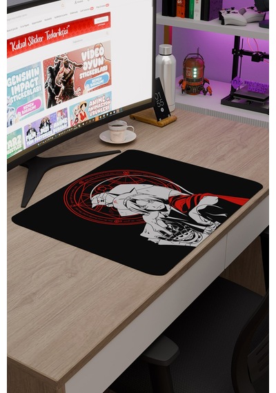 Fullmetal Alchemist Anime V5 - 48x40 Xl Gaming Kauçuk Kaymaz Taban Mouse Pad Fare Altlığı