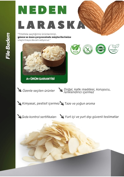 File Badem 500g Almond Flakes Taze Yeni Mahsül 500 G