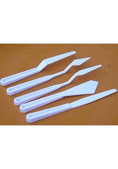 Plastik Spatula Seti, 5 Li Spatul, Akrilik Boya, Yağlı Boya, Hobi