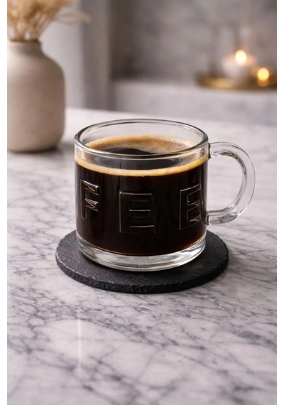 3 Lü Cam Kulplu Coffee Kahve Bardağı Bardak Kupa 320ml Şeffaf