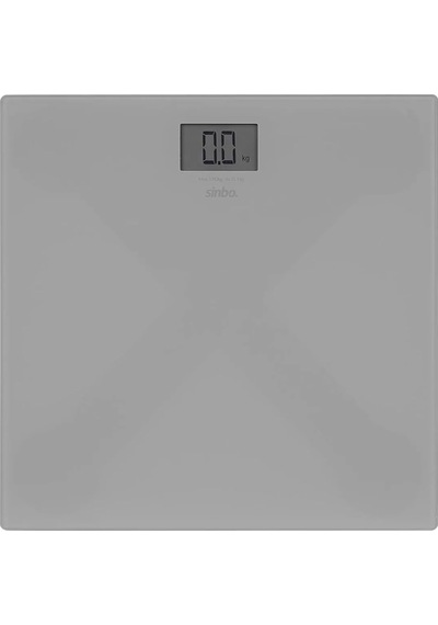 Sinbo Sbs-4451 Dijital - Pilli Gri Cam Banyo Baskül Terazi Tartı Lcd Ekran 180kg/100gr 26x26cm 4741