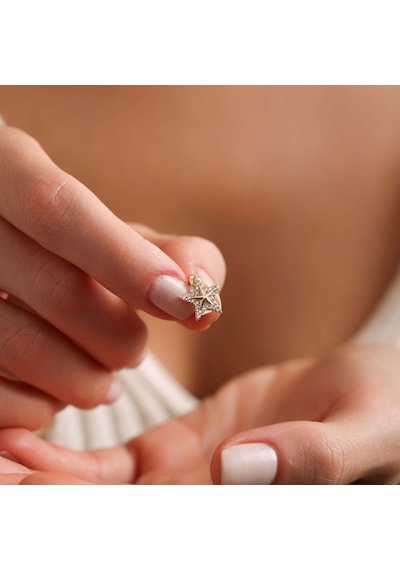 14 Ayar Yıldız Charm Uç Bilezik 1,0 Cm T13232