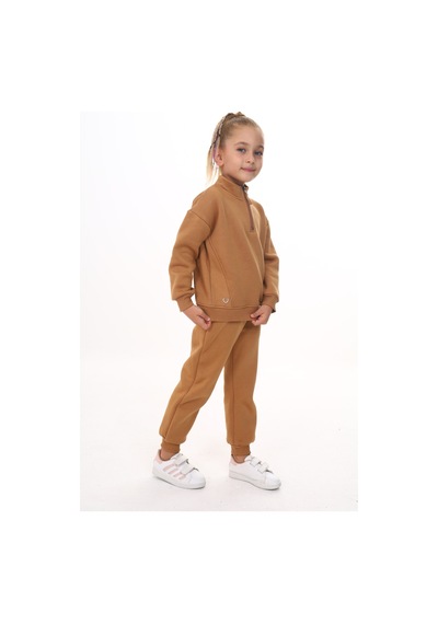 Toontoy Kids Toontoy Kız Çocuk Eşofman Takım Kahverengi