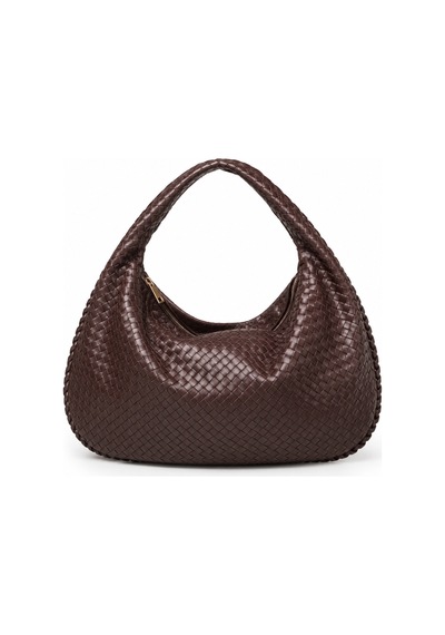 Nura Collection Kadın Yumuşak Form Örgü Hobo Çanta - Kahverengi - 910227189 Kahverengi