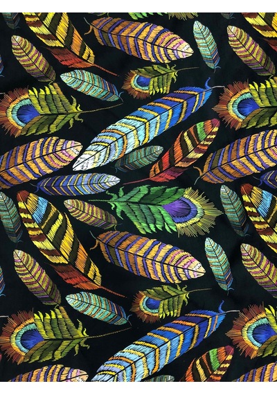Enesar Home Kuş Tüyü Desen Dijital Baski Döşemelik Kumaş 100 x 140 cm