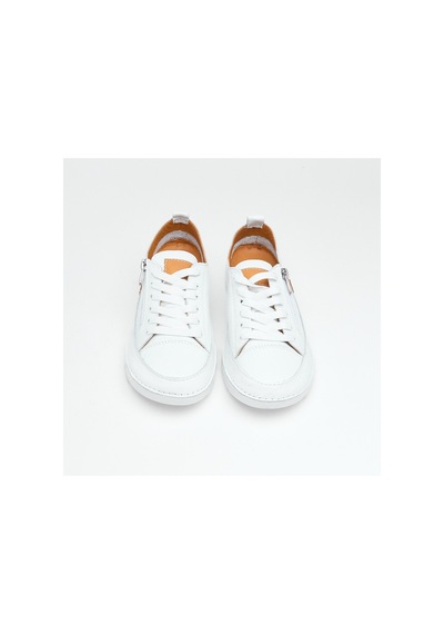 Derinet Günlük Hakiki Deri Kadın Sneaker Beyaz Beyaz