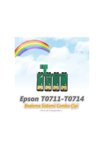 Epson T0711-T0714  Uyumlu Besleme Sistemi Combo Çipi