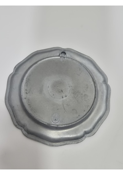 Vintage Zınn Çerçeveli Dekoratif Çiçek Temalı Duvar Tabağı 10cm 009