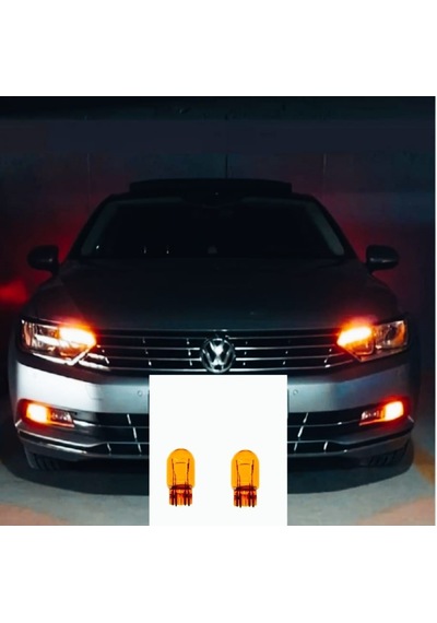 Vw Passat B8 Uyumlu Turuncu Gündüz Farı Ampulü T20 2 Adet