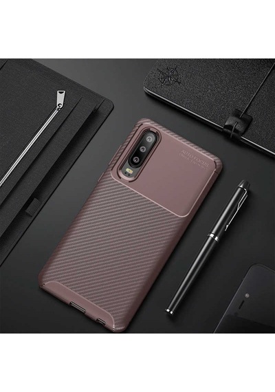 Huawei P30 Kilif Karbon Tasarim Negro Silikon Kapak 405786305