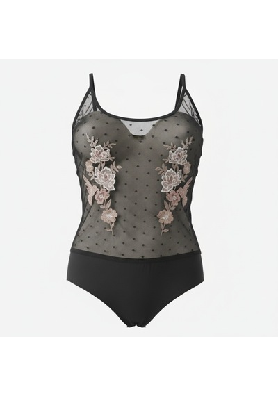 Bonbon Kadın Giyim Askılı Likralı Tül Kumaş Nakış İşlemeli Arkası Çapraz Çıtçıklı Siyah Renk Body Bb2662 Bonbon Kadın Giyim Askılı Likralı Tül Kumaş Nakış İşlemeli Arkası Çapraz Çıtçıklı Siyah Renk Body Bb2662