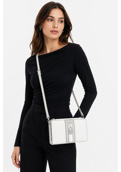 Silver & Polo Silver Polo Çapraz Askılı Kadın Çanta Beyaz.gri 1038