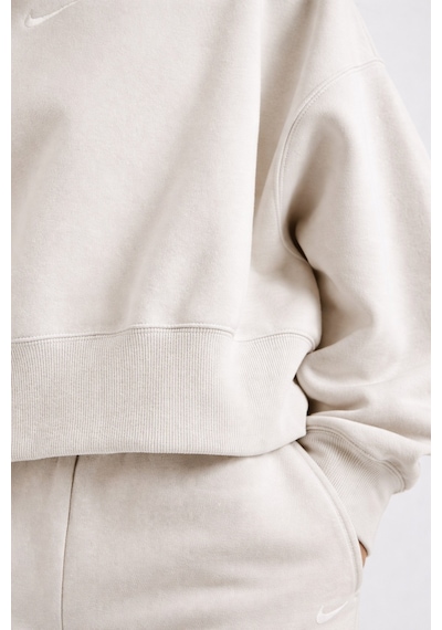 Nike Sportswear Essential Collection Fleece Oversized Kadın Sweatshirt Krem