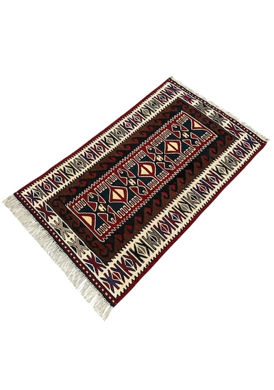 El Dokuma Sıfır Uşak Eşme Kilimi 73x120 Kök Boya %100 Yün Kilim