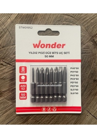 Wonder Ph2 Yıldız Uç Ph0 Bits Uç Seti Düz Matkap Ucu Seti Ph3 Yıldız Uç 8pcs