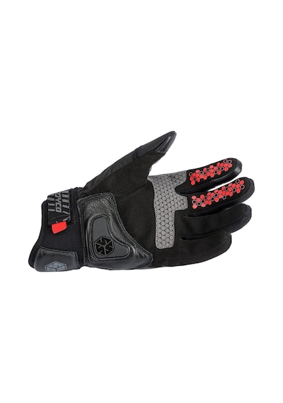 Ebakbak Motosiklet Eldiveni Deri Ve Cordura Reflektörlü Su Geçirmez Mebran Kışlık Motor Eldiveni Kırmızı