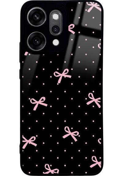 Oppo Reno 14 Pro Pembe Kurdele Tasarımlı Glossy Telefon Kılıfı Çok Renkli