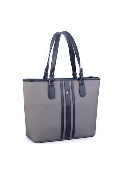 Nas Bag Kadın Omuz Çantası Spor Şık Ayarlanabilir Omuz Askılı Gri Siyah Lacst 33x27x12 Cm Gri - Siyah