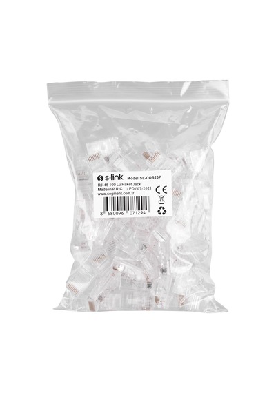 S-lınk Sl-cob20p Cat6 Utp Yeni Nesil Rj45 Konnektör 100 Adet -216896