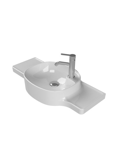 Turkuaz Seramik Cerastyle (Harmony) Mobilya Uyumlu Etajerli Lavabo 80 CM