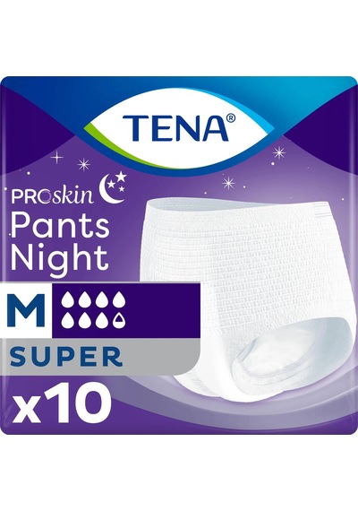 Tena Proskin Pants Night Emici Külot Orta Boy M 10'lu Hasta Bezi 3XL