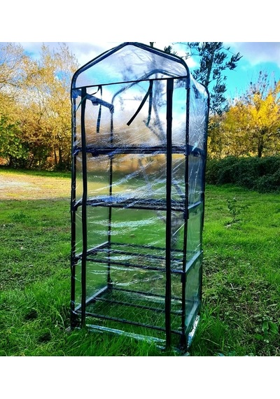 Gardener 16040 4 Katlı Tekerlekli Portatif Şeffaf Bahçe Serası - 69 Cm X 49 Cm X 158 Cm
